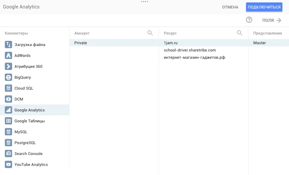 Как построить dashboard в Google Data Studio с данными из Google Analytics